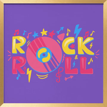 Rock And Roll Energy | Poster - Gold Frame Interior
