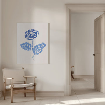 Indigo Botanical Impression | Canvas - Room Interior 1