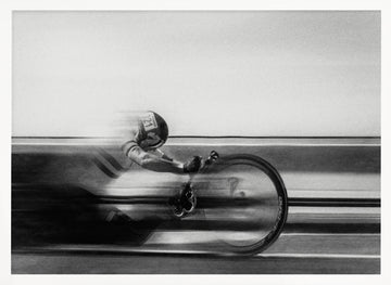 Fast Track Cyclist | Poster - White Frame Interior