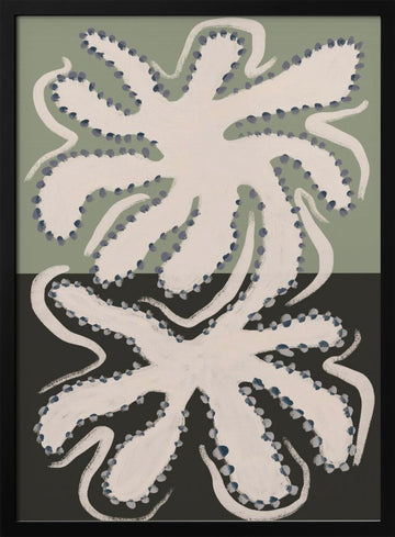 Reflected Octopus Forms | Poster - Black Metal Frame Interior
