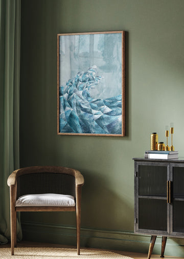 Icy Geometric Wave | Poster - Room Interior 2