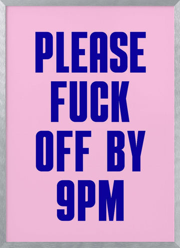 Sarcastic 9pm Message | Poster - Silver Frame Interior