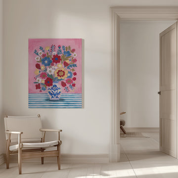 Vase Abundant Floral Still Life | Canvas - Room Interior 1