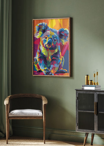 Colorful Pop Art Koala | Poster - Room Interior 2
