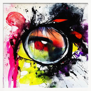 Colorful Abstract Eye | Poster - White Frame Interior