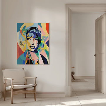 Vibrant Jazz Age Woman | Canvas - Room Interior 1