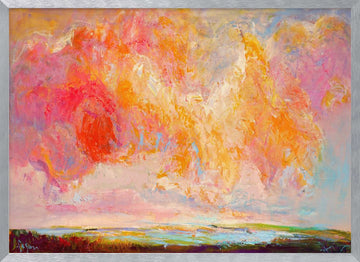 Fiery Skyscape | Poster - Silver Frame Interior