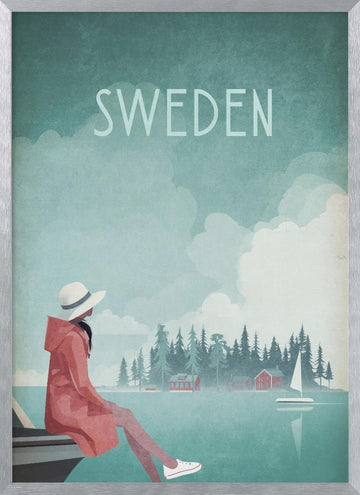 SWEDEN.png | Poster - Silver Frame Interior