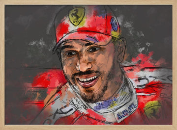 Joyful Racing Driver | Poster - Wood Frame Interior
