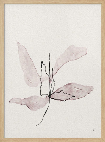 Delicate Botanical Bloom | Poster - Wood Frame Interior