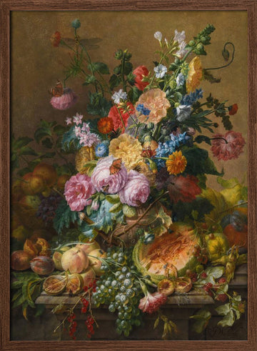 Flowers | Poster - Walnut Frame Interior