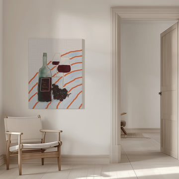 Italian Wine Still Life | Canvas - Room Interior 1
