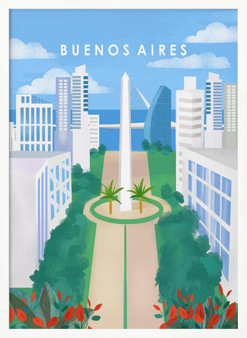 Buenos Aires | Poster - White Frame Interior