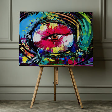 Vibrant Abstract Eye | Canvas - Room Interior 1