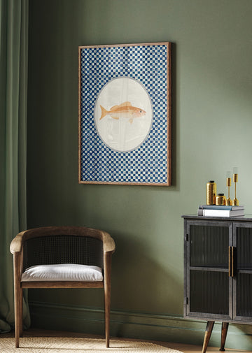 Japanese Fish Pattern | Poster - Room Interior 2