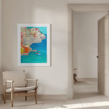 Colorful Coastal Village | Canvas - Room Interior 1