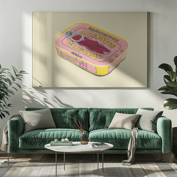 Retro Pink Fish Tin | Poster - Room Interior 1