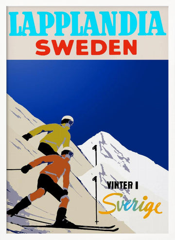 Retro Ski Adventure | Poster - White Frame Interior
