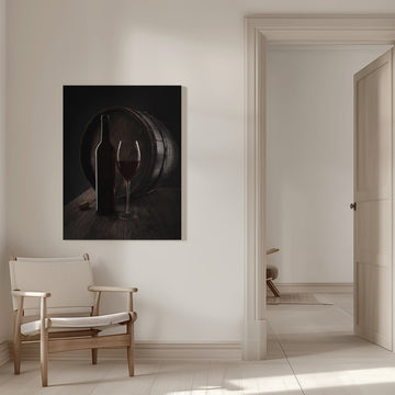 Rustic Wine and Barrel | Canvas - Room Interior 1