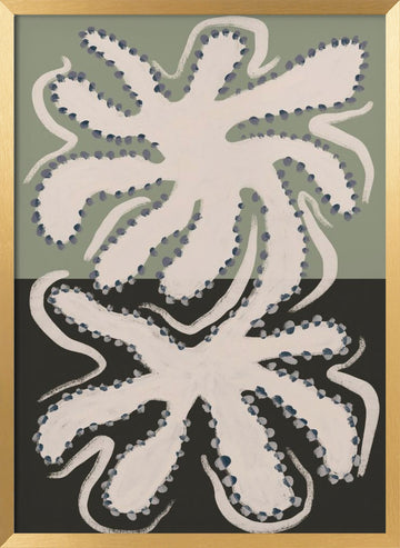 Reflected Octopus Forms | Poster - Gold Frame Interior