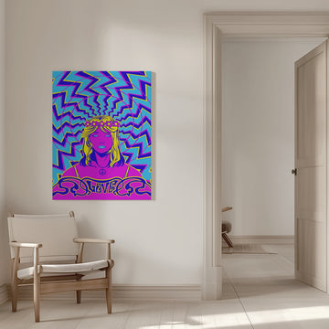 Psychedelic Love Girl | Canvas - Room Interior 1