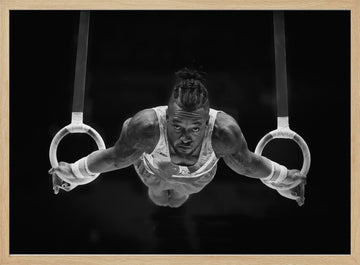 Focused Gymnast Power | Poster - Wood Frame Interior