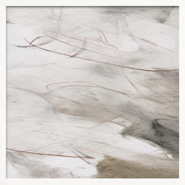 Subtle Grey Abstract | Poster - White Frame Interior