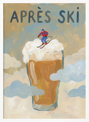 Après Ski Beer | Poster - White Frame Interior