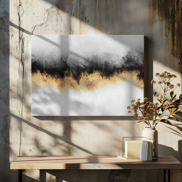 Gilded Shadow Flow | Canvas - Room Interior 2