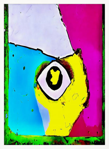 Vibrant Abstract Eye | Poster - White Frame Interior