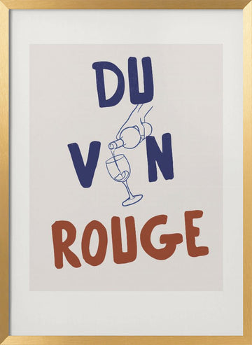 Wine and Simplicity | Poster - Gold Frame Interior