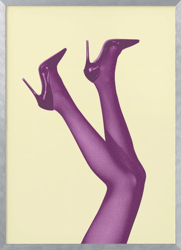 Stylish Purple Legs | Poster - Silver Frame Interior
