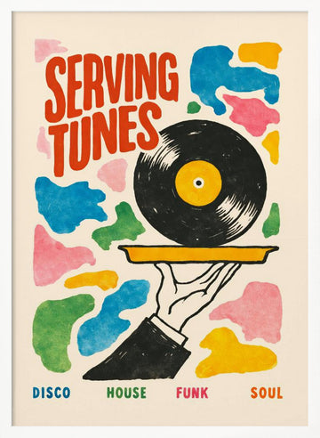 Serving Up Tunes | Poster - White Frame Interior