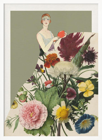 Flapper Floral Fashion | Poster - White Frame Interior