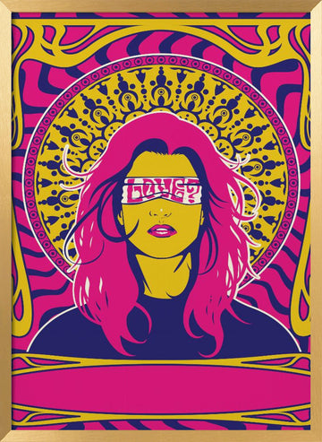 70's Woman Series #1 | Poster - Gold Frame Interior