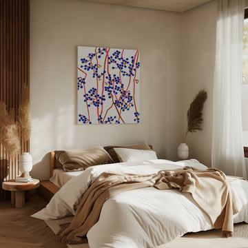 Abstract Blue Berries | Canvas - Room Interior 2