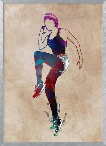 Vibrant Fitness Movement | Poster - Silver Frame Interior