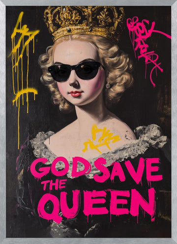 God Save the Queen | Poster - Silver Frame Interior