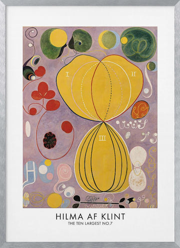 The Ten Largest No.7 Poster | Poster - Silver Frame Interior