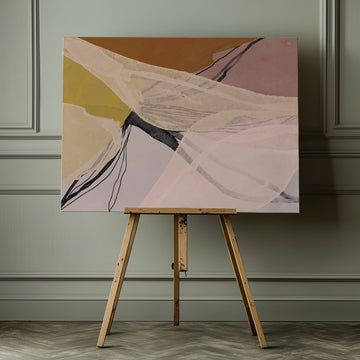Abstract Earthy Layers | Canvas - Room Interior 1