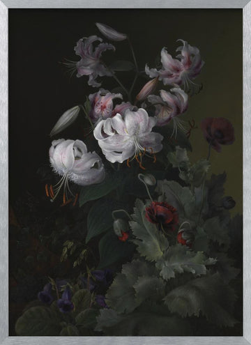 Flowering Plants | Poster - Silver Frame Interior