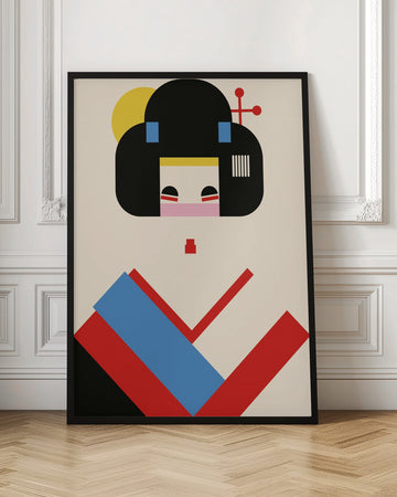 Colorful Geometric Woman | Poster - Room Interior 1
