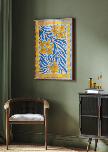 Vibrant Floral Pattern | Poster - Room Interior 2