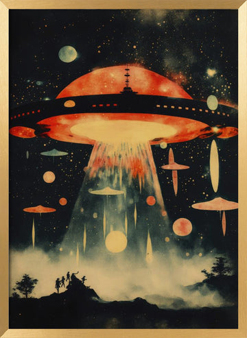 Galactic Arrival | Poster - Gold Frame Interior