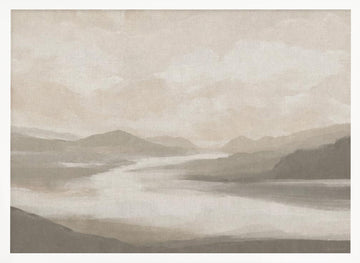 Lake Sunrise | Poster - White Frame Interior
