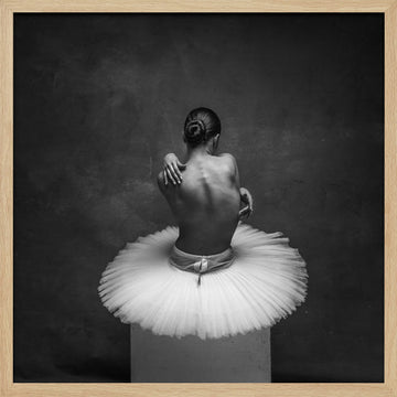 Graceful Ballerina Back | Poster - Wood Frame Interior