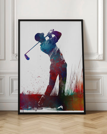 Vibrant Golf Swing | Poster - Room Interior 1