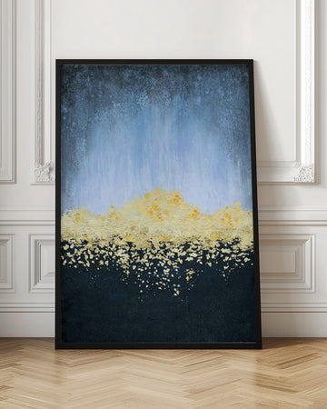 Golden Horizon Abstract | Poster - Room Interior 1