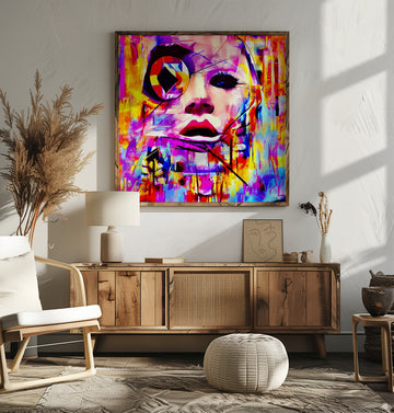 Vibrant Abstract Portrait | Poster - Room Interior 2