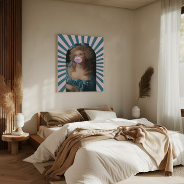 Rococo Bubblegum Portrait | Canvas - Room Interior 2